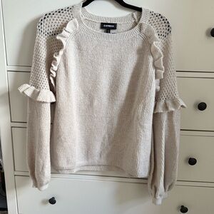Express Ruffle Sleeve Sweater